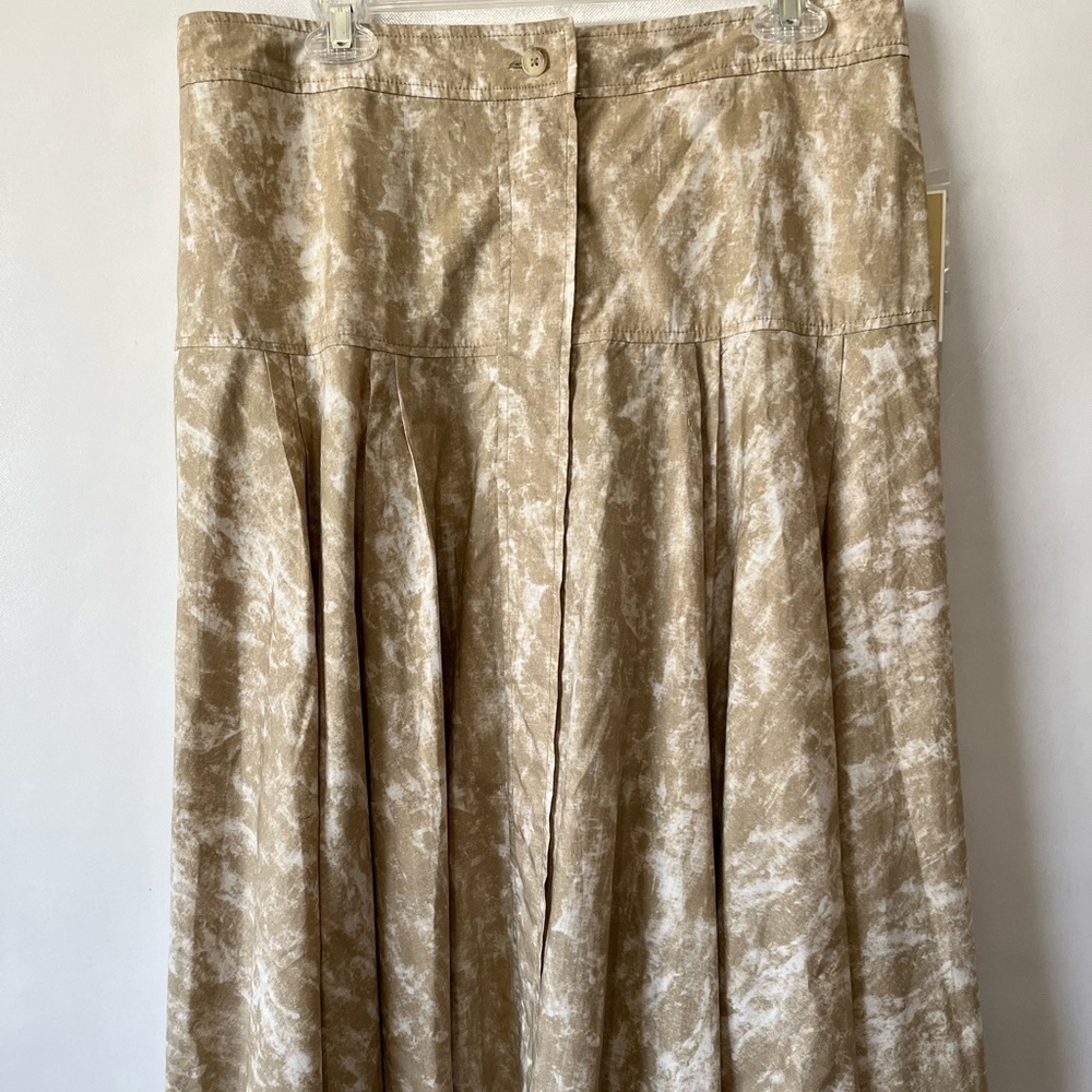 Michael Michael Kors 100% Cotton Tan Midi Skirt NWT